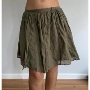 Women’s small cotton forest green skirt